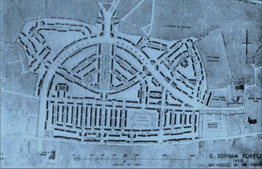 G Topham Forrest's 1920 plan for the postwar estate