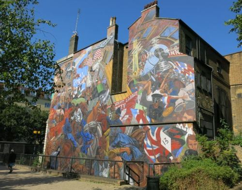 Battle of Cable Street mural, St George's-in-the-East Town Hall