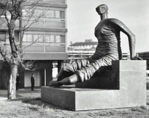 Henry Moore, Draped Seated Woman('Old Flo'), Stifford Estate, Stepney